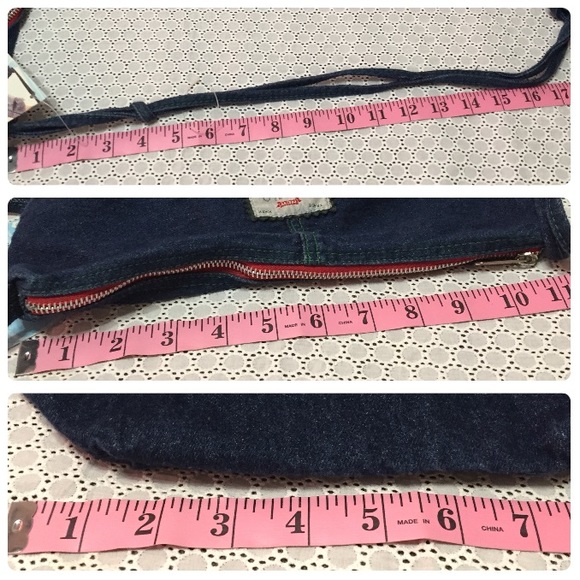 GITANO Vintage VTG 80s Express Aged Denim Jean Purse - Picture 8 of 8